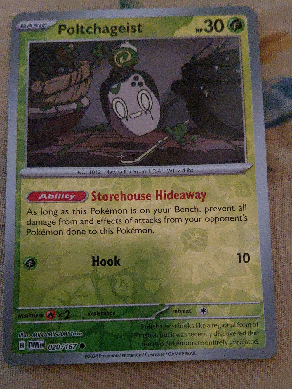 Poltchageist Pokémon Card - Green